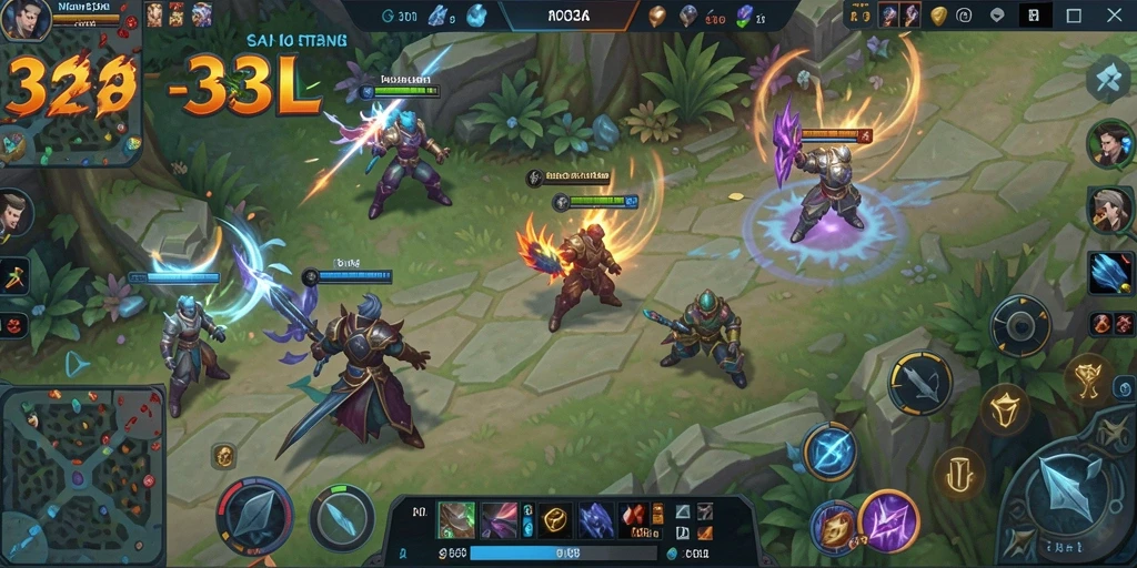 Tampilan gameplay seru dalam pertarungan tim di 33L.