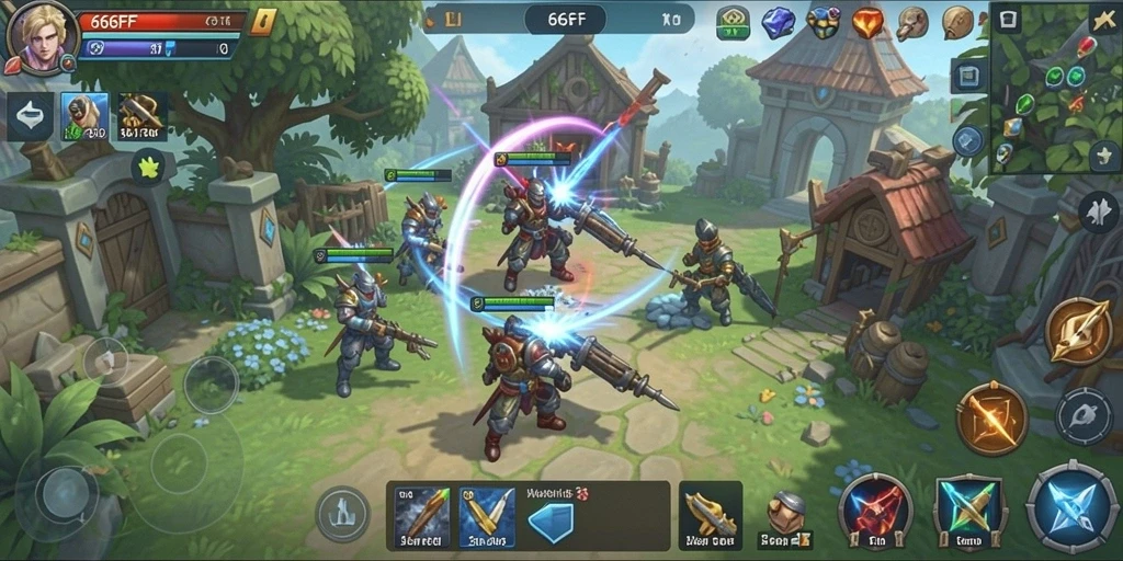 Menampilkan gameplay mendebarkan dalam dunia strategis 666FF.