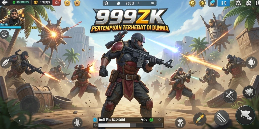Screenshot gameplay 999ZK menampilkan pertempuran yang mendebarkan dan grafis yang menakjubkan.
