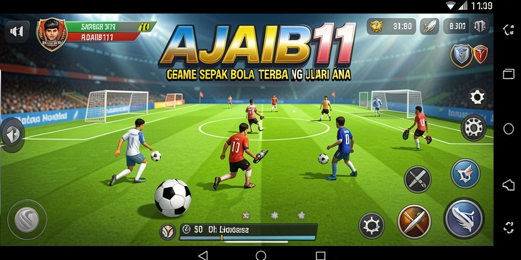 Tampilan aksi dan gameplay menarik dari AJAIB11.