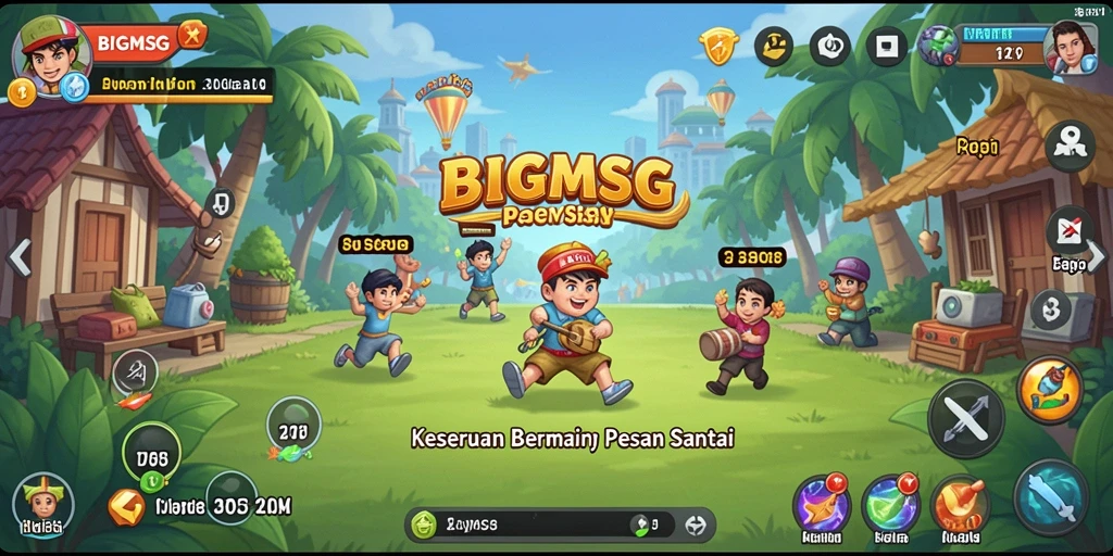 Tampilan menarik dari gameplay BIGMSG yang mengasyikkan.