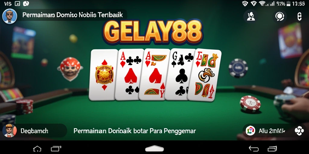 Tampilan gameplay menarik dalam GELAY88 dengan kartu Domino