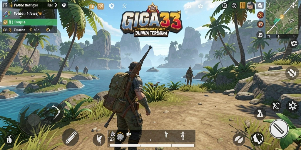 Screenshot GIGA33 menampilkan gameplay menakjubkan di dunia terbuka.