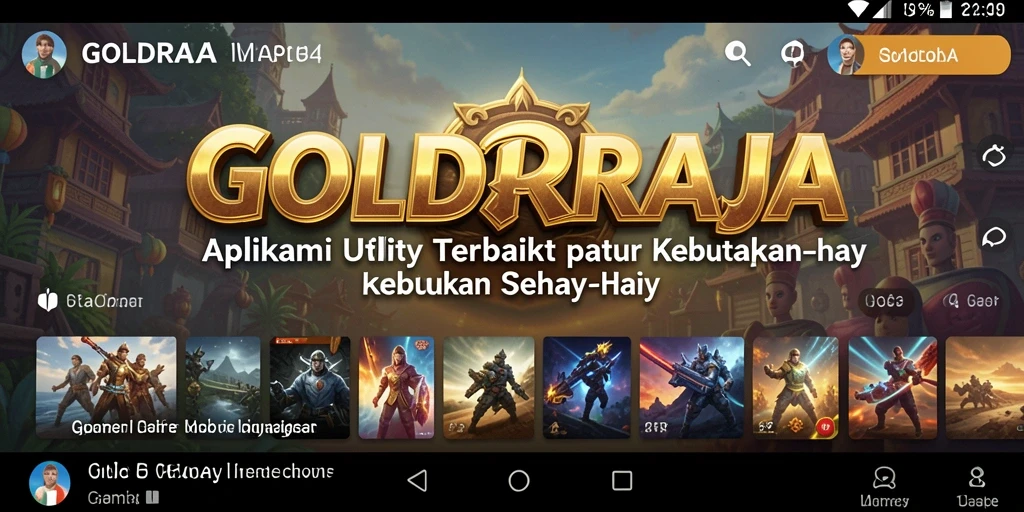 Tampilan screenshot aplikasi GOLDRAJA yang menunjukkan fitur-fitur Utility.