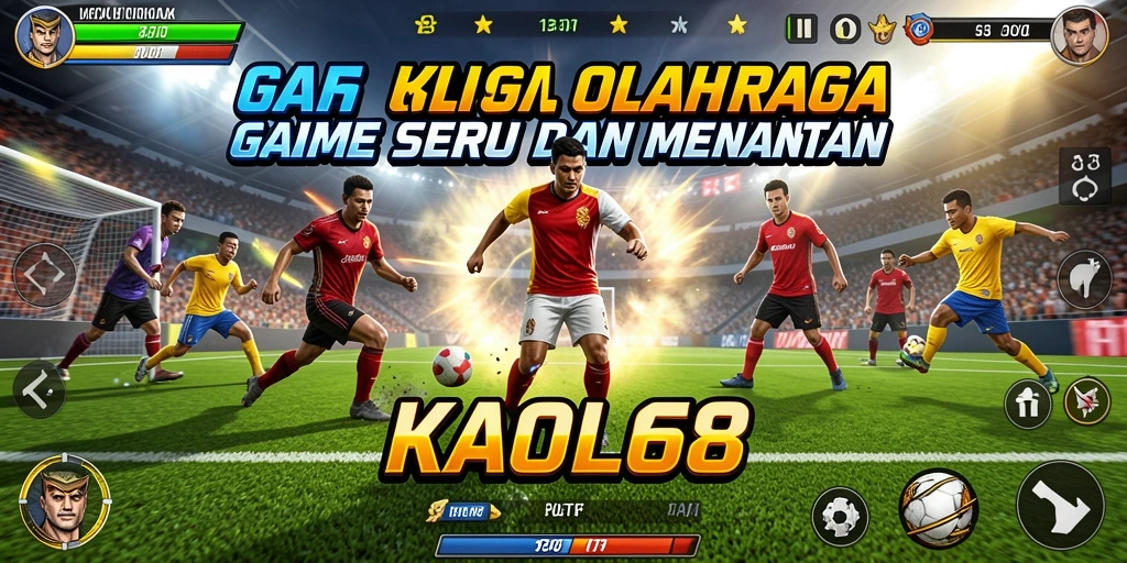 Screenshot KAOL68 menampilkan pertandingan olahraga yang menegangkan dan penuh aksi.