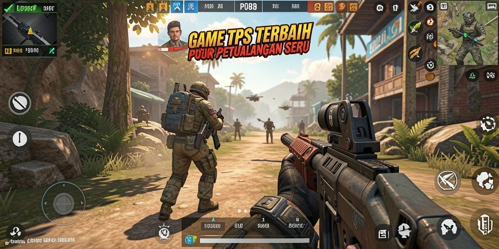 Tangkapan layar dari gameplay menegangkan LPO88 dengan aksi tembak-menembak.