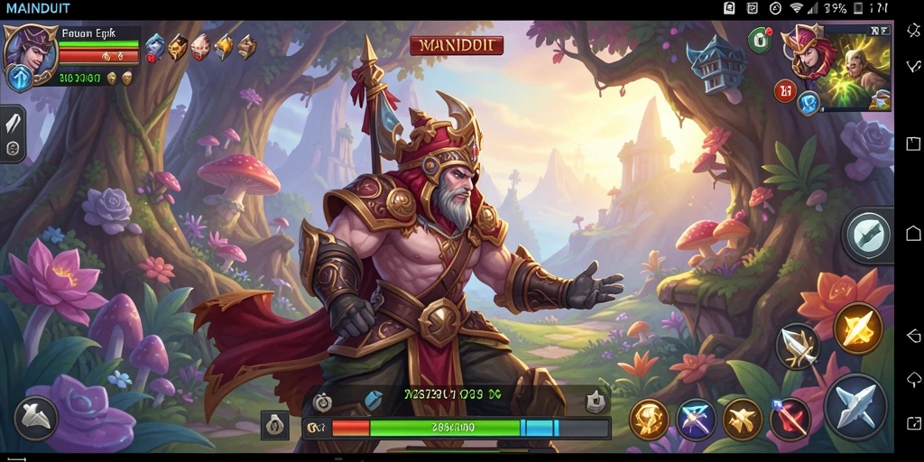 Screenshot gameplay MAINDUIT menampilkan aksi pertempuran yang mendebarkan.