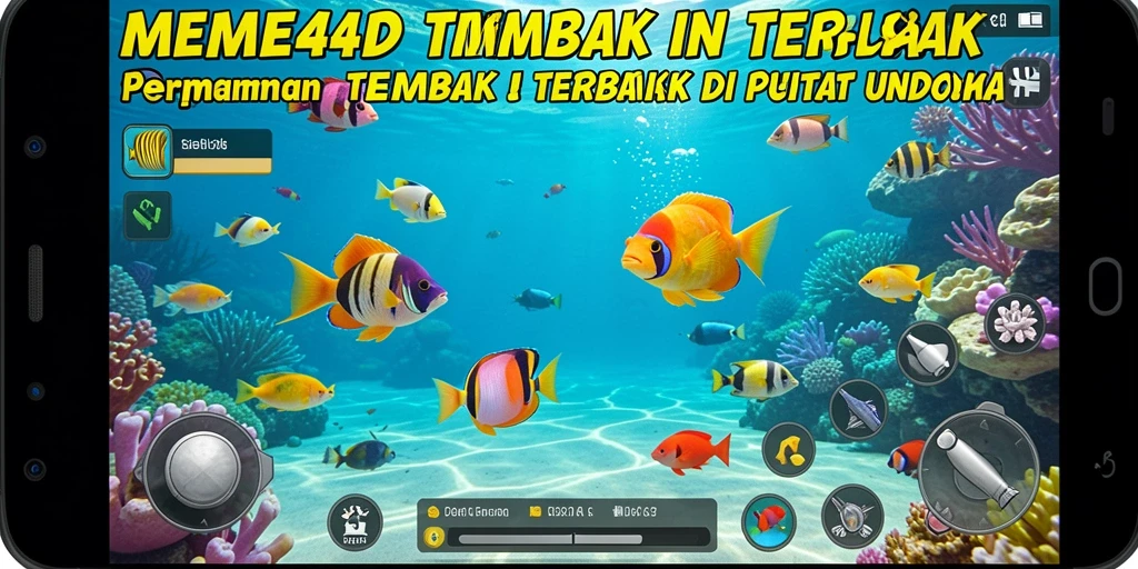 Tampilan memukau dari gameplay Tembak Ikan dalam MEME4D.