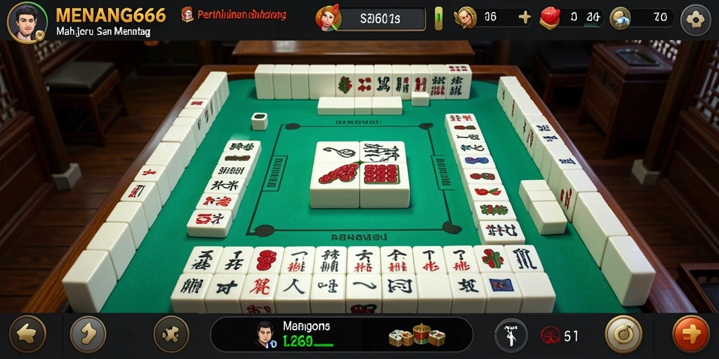 Gameplay Mahjong yang seru dan penuh tantangan di MENANG666.