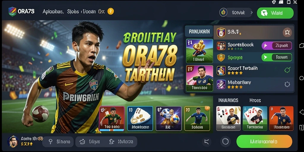 Tampilan menarik dari gameplay aplikasi Sportsbook ORA78.