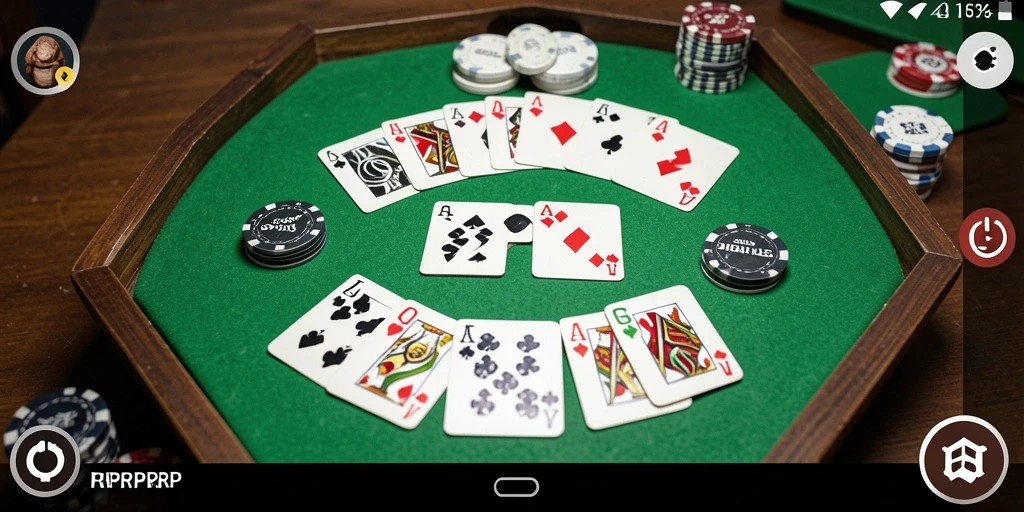 Screenshot gameplay RPRPRP dengan suasana bermain Gaple yang menyenangkan.