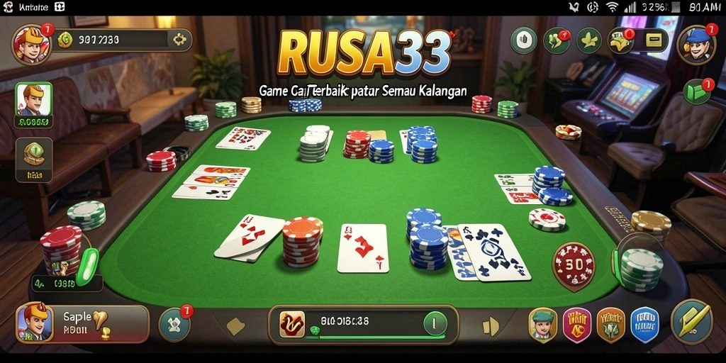 Screenshot gameplay RUSA33 menampilkan keseruan bermain Gaple.
